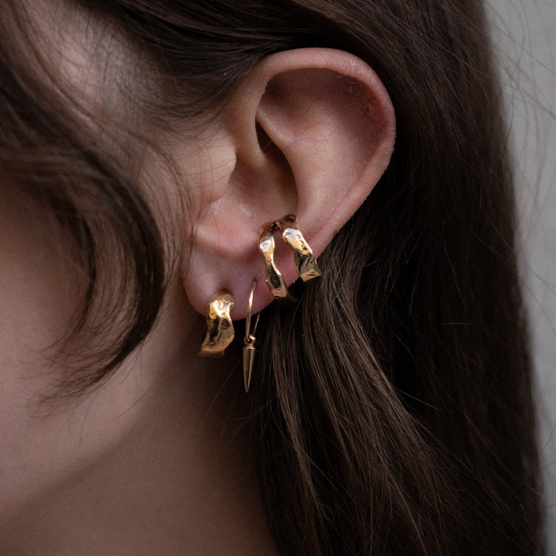 Meltdown Small Hoops Gold