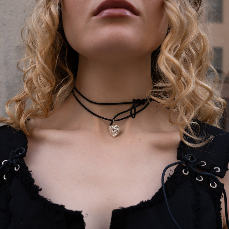 Evil Eye Heart Necklace