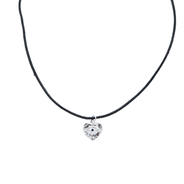Evil Eye Heart Necklace