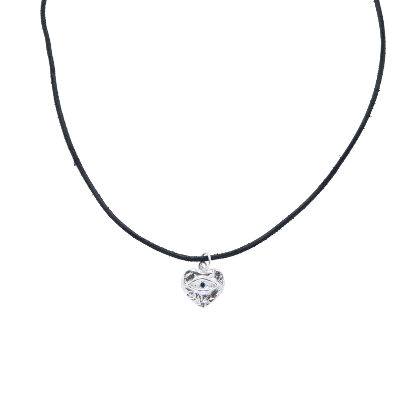 Evil Eye Heart Necklace