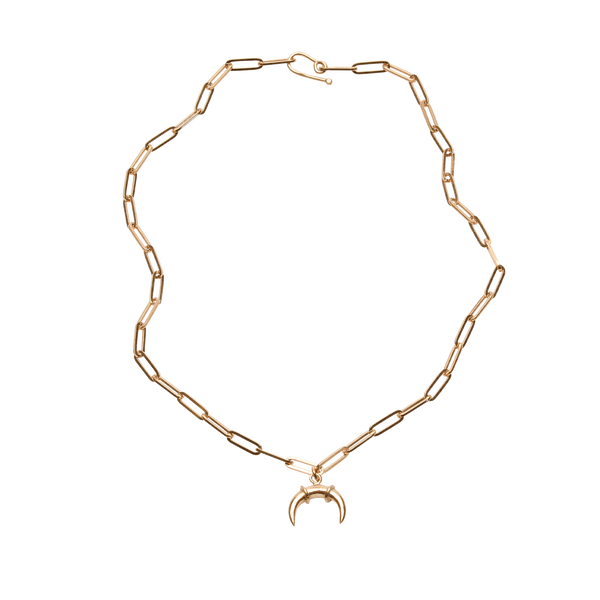 Chained Lunar Necklace Gold