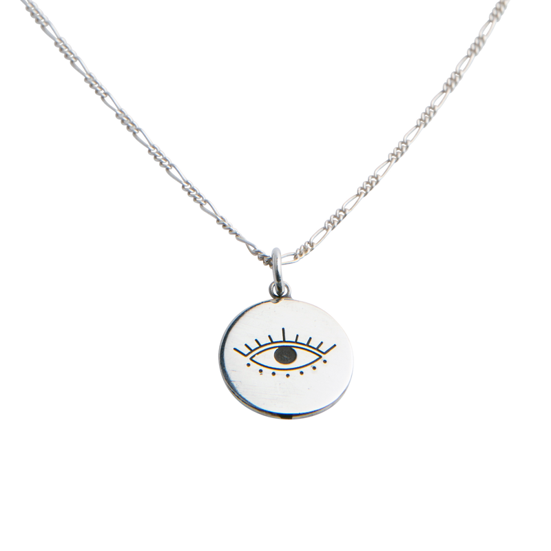 Lesa michelle sterling silver enamel evil eye necklace online