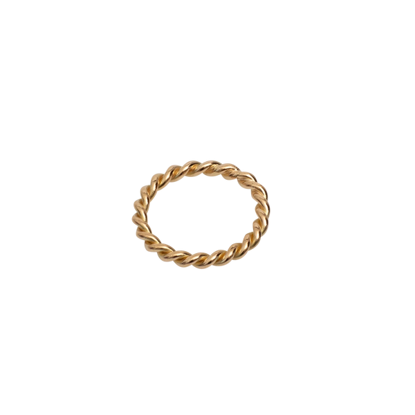 Twist Ring Solid Gold